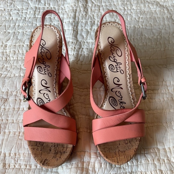 Worn 2x! Naughty Monkey Fade Away Wedge Sandals - Picture 4 of 9